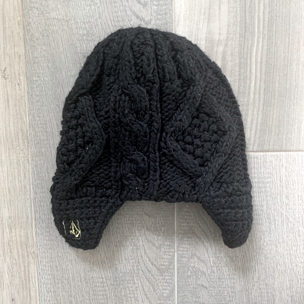 Volcom Cable Knit Trapper Beanie - Fleece Lined